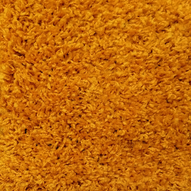 Tapis orange à poils longs Anie, Rectangle 3 pi 3 po x 4 pi 8 po