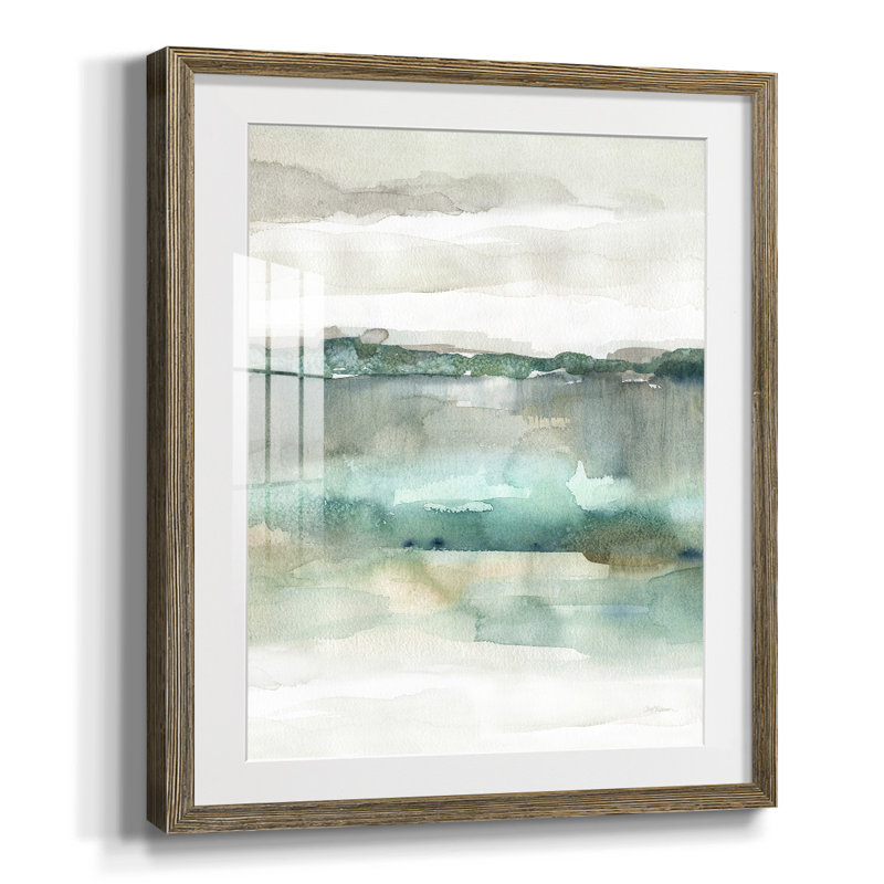 Soft Inspiration IV Framed Print, White, Walnut Framed Paper