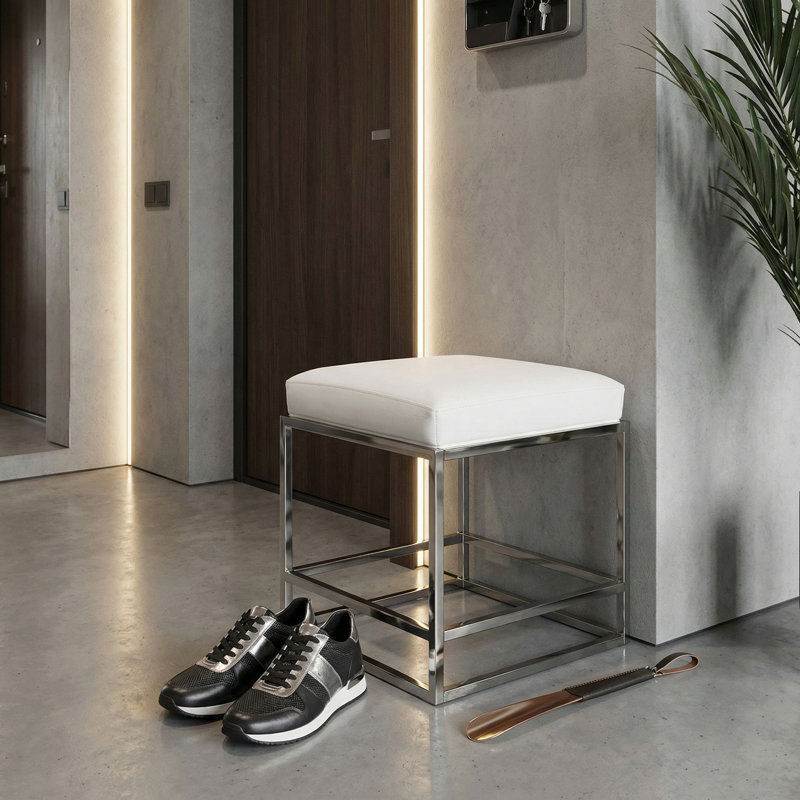 Lyndell Faux Leather Ottoman