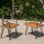 Chaises rustiques - 2 chaises d'extérieur, assises en bois, structures en fer, finition élégante, idéales pour une terrasse.