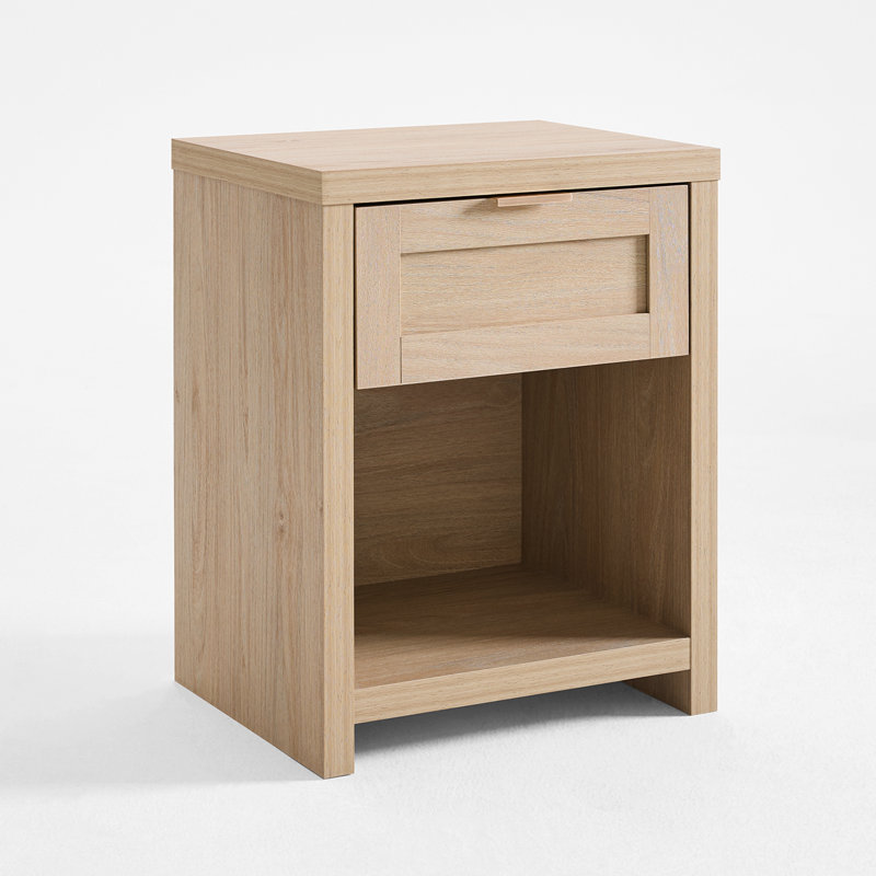 Allenside 16.9'' W 1-Drawer Manufactured Wood Nightstand, Light Oak
