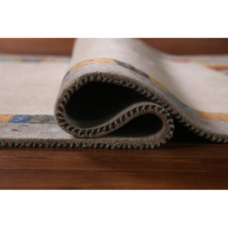 Solid Gabbeh Indian Area Rug