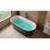CELESTE 59"x32" Freestanding Soaking Bath with Chrome/White Toe Tap Drains