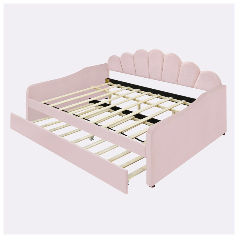 Bed with Trundle, Pink