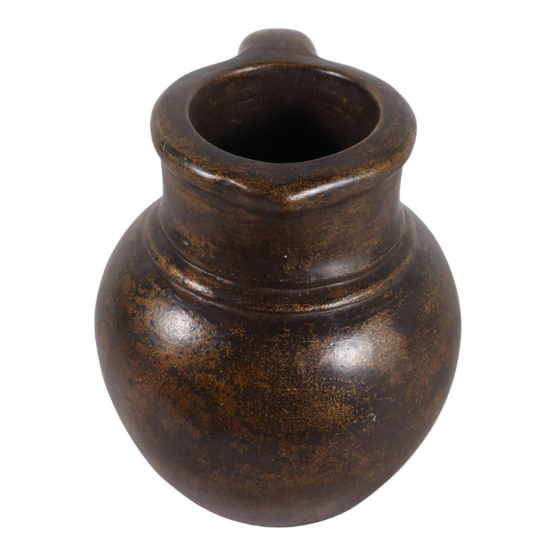 Vase rustique en terre cuite, style cruche, pour la décoration de table - Grand vase décoratif pour étagères et centres de table
