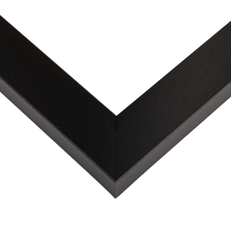 Colorful Abstract Hearts Framed Canvas Print in Black Frame