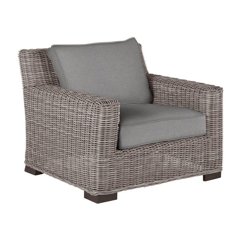 Rustic Woven Lounge Chair, Oyster, Verona Mist, Welt