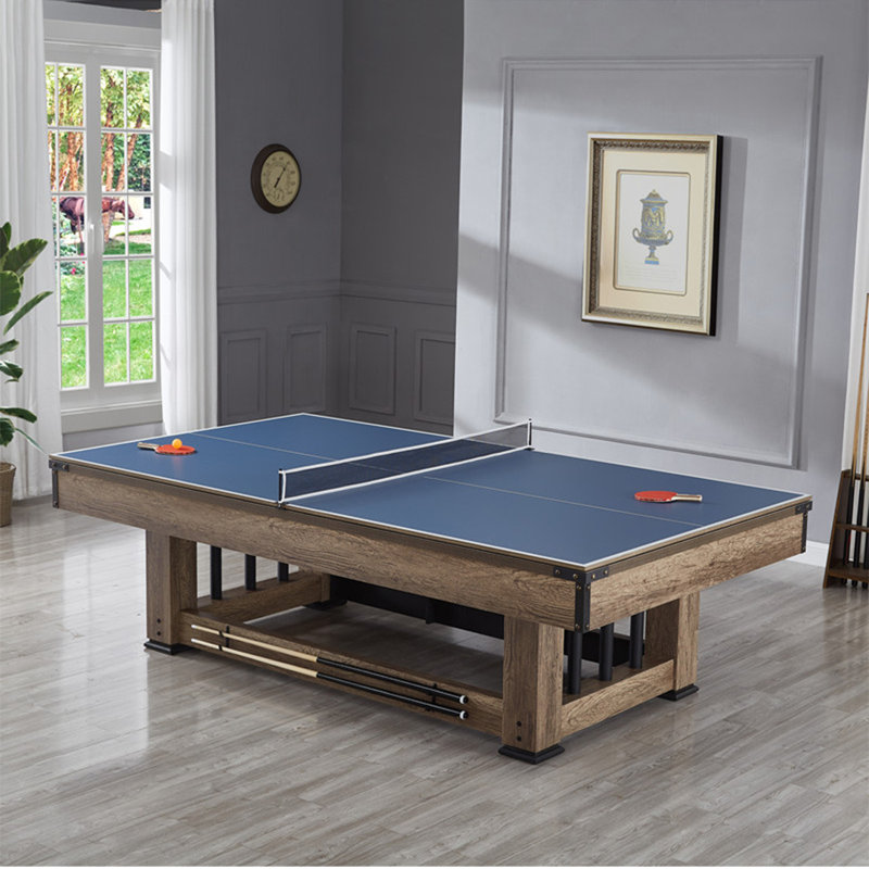 IQOWEL Multi Game Pool Table, Orange, 32" H x 108" L x 60" W
