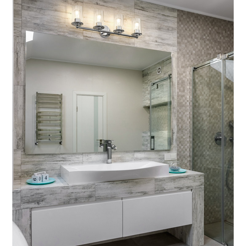 Éclairage pour meuble-lavabo à 4 lumières Cheetham, Chrome