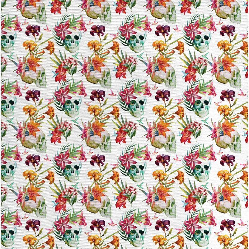 Tissu tête de mort, l 58 po x L 180 po