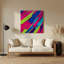 Abstrait couleur champ 43, art mural en métal rose-2091493980