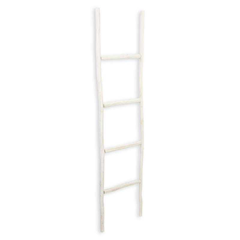 4.9 ft Blanket Ladder, White