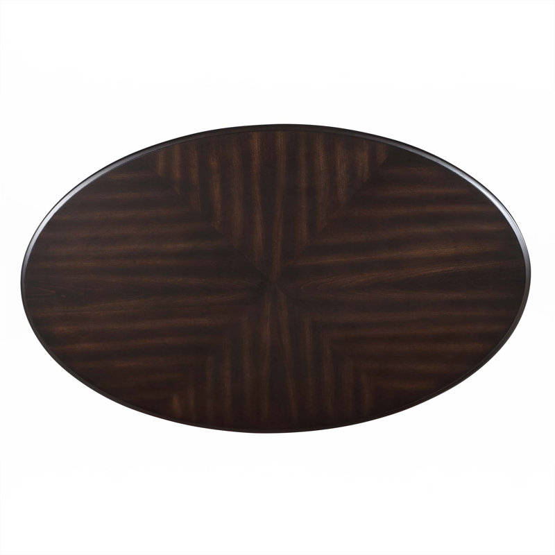 Table basse ovale en bois 42 po (ensemble de 1), Espresso, Espresso