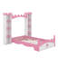 Lit plateforme en bois de style château avec tablette de rangement, lit simple Dreamy-1541052749