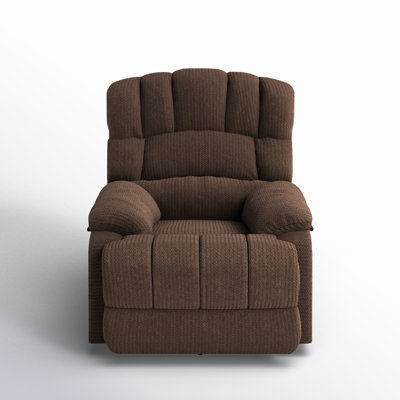 Fauteuil inclinable berçant et pivotant manuel de 39,7 po Breasha