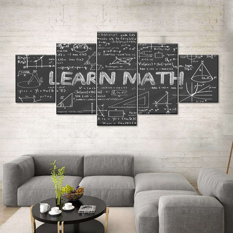 «Math», reproduction d'art sur toile, H 24 po x l 55 po x P 1,25 po