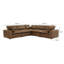 Hadleigh Brown Leather Modular L-sectional