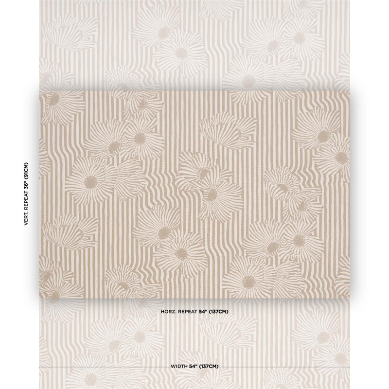 Tissu floral Chaney, Sable