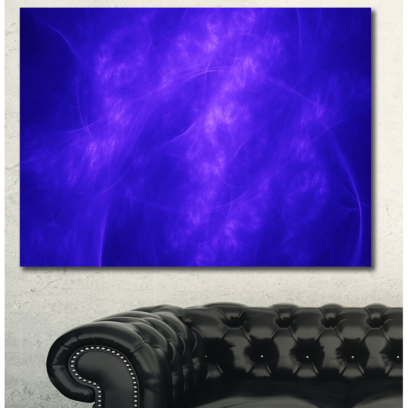 «Blue Fractal Abstract», impression sur toile tendue, H 20 po x l 20 po x P 1 po