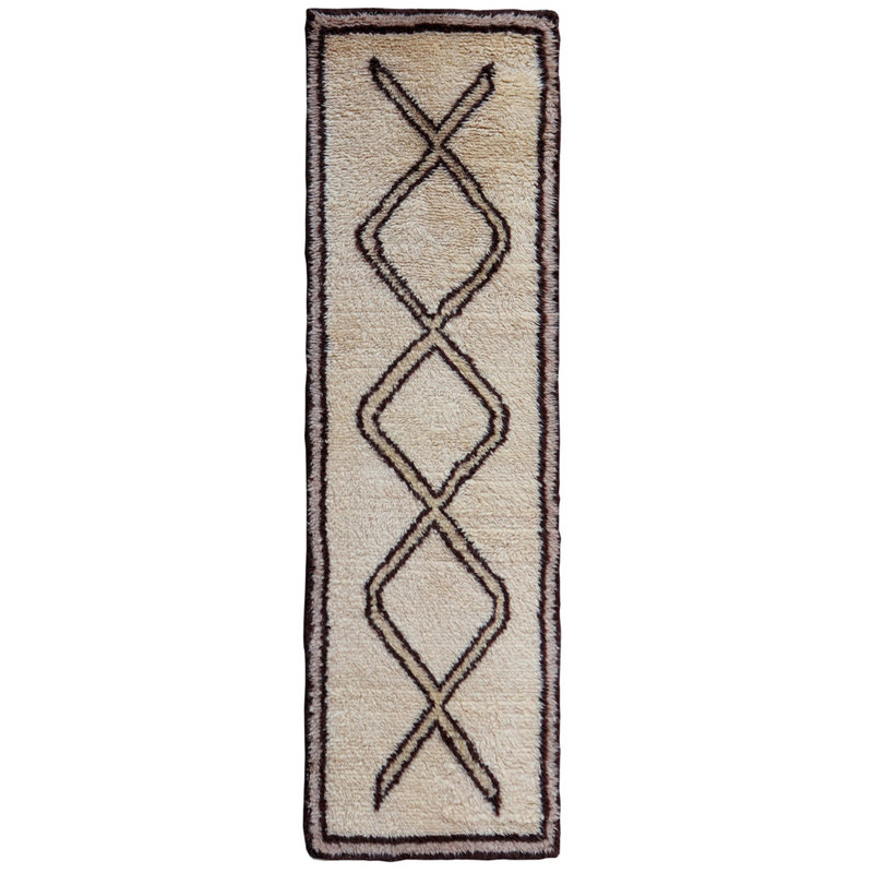 Lais Hand-knotted Shag Wool Rug, Runner 2'3" x 7'6"