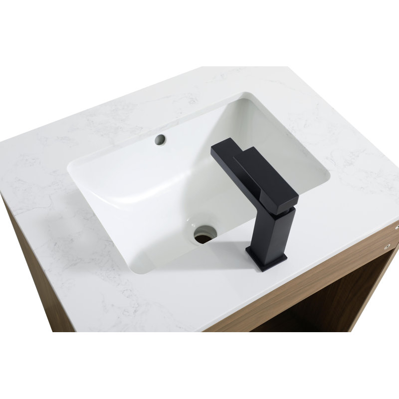 Chandler 24 inch Single Bathroom Vanity, Walnut Brown