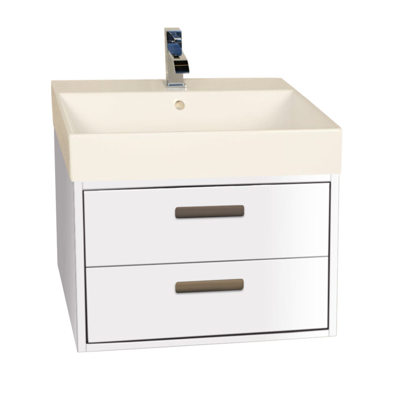 Aquasei 23.12'' W Single Bathroom Vanity Base, Matte White