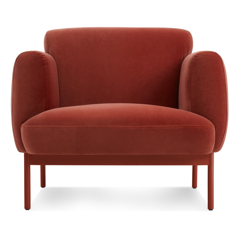 Puff Puff Armchair, Tomato Velvet