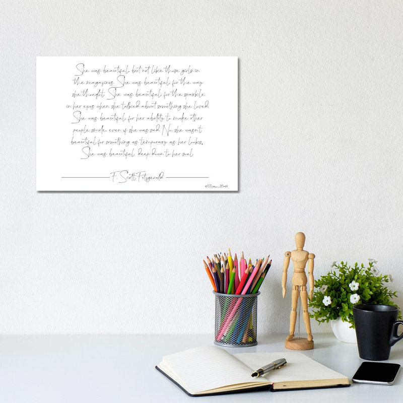 She Was Beautiful by Susan Ball - Print on Canvas, 20.32 cm H x 30.48 cm W, Wrapped Canvas