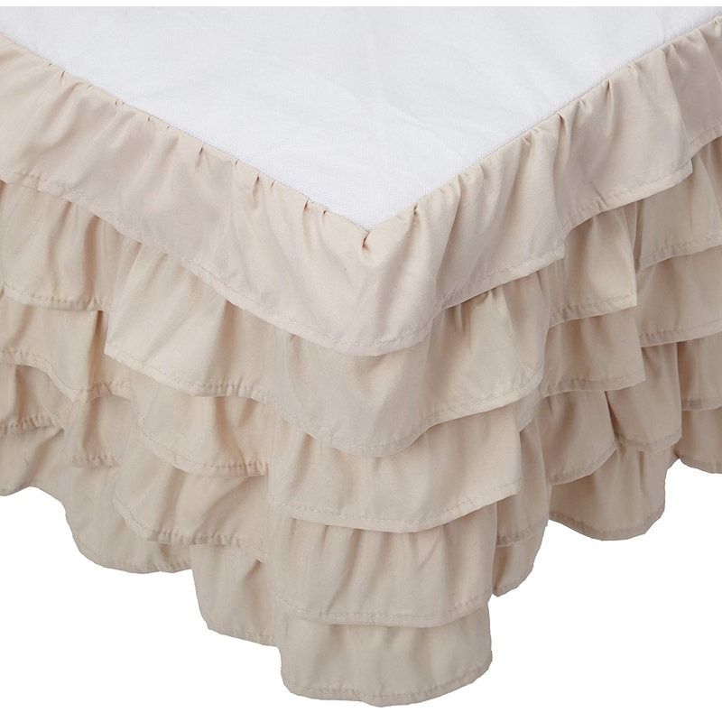 Booker Ruffled Wrap Around Bed Skirt, Full, Cream