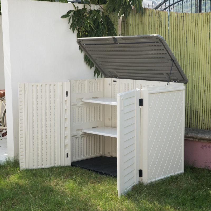 4 ft. 2 in. W x 2 ft. 5 in. D Plastic Horizontal Storage Shed