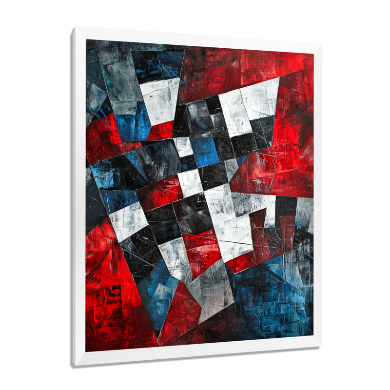 Obaza - art mural tendance, H 44 po x l 34 po, Reproduction encadrée sans passe-partout, Blanc