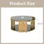 Table basse circulaire en acier inoxydable