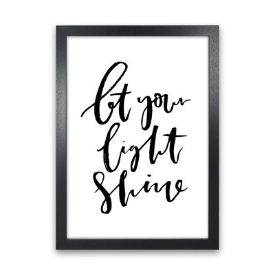 Let Your Light Shine 1 Piece Wall Art