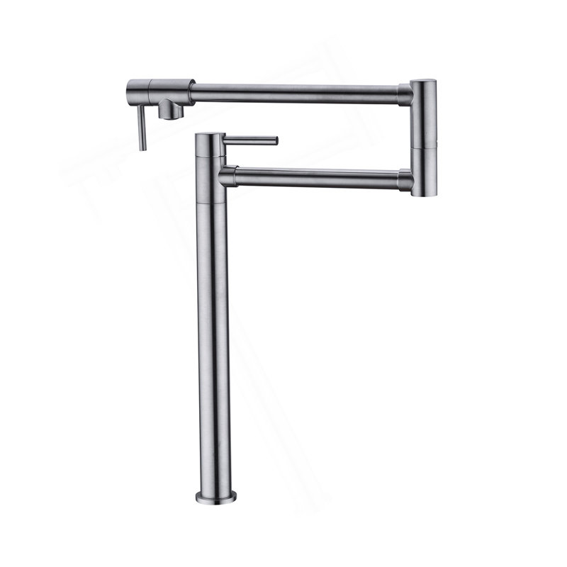 Robinet remplisseur de pot avec tige d'extension, Nickel brossé