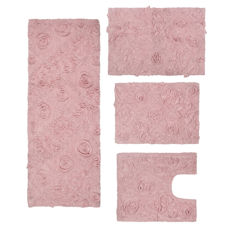 Ensemble de tapis de bain Schoenberger, Rose