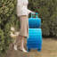 14 "/ 20" 2 pièces / ensemble dans une valise à roulettes pour PC, valise de cabine, avec dégradé de couleurs et serrure à combinaison (bleu marine et bleu clair)