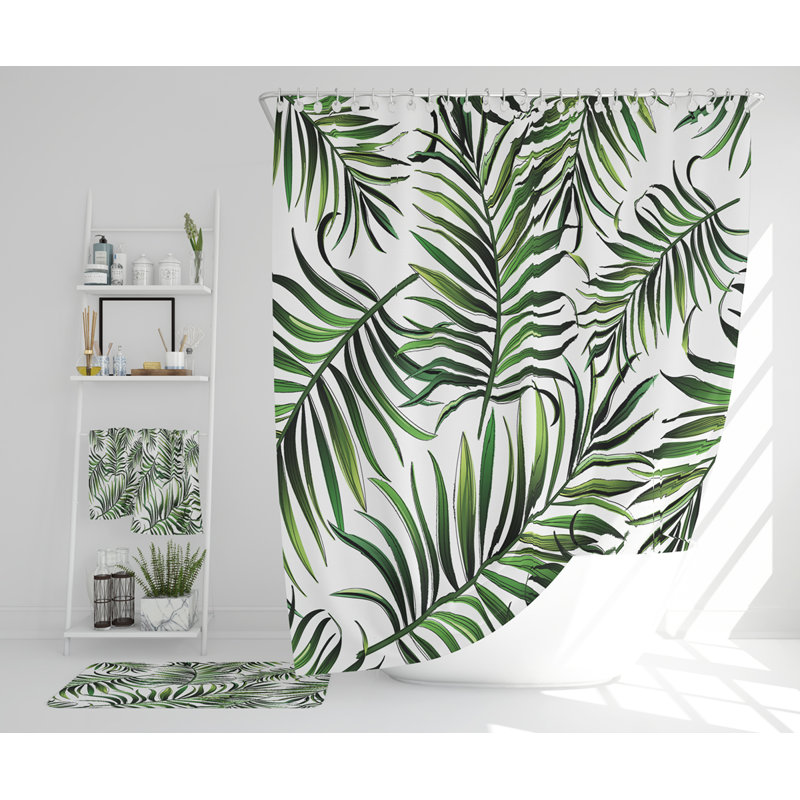 Nelvia Polyester Shower Curtain Set