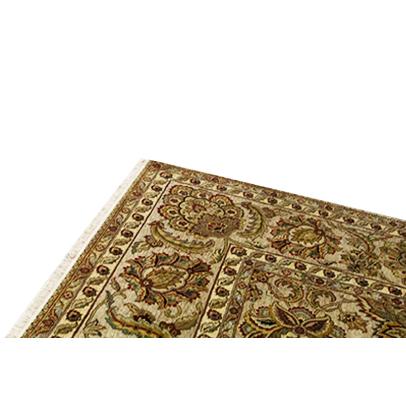 Wool Oriental Area Rug in Camel