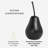 Innila 22" Large Black Pear Sculpture For Home Decor - 10.5" D x 22" H-1597686968