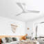 52 Inch Ceiling Fan Without Light, With Remote Control 6 Speed Quiet Reversible DC Motor-896638170-896638164