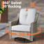 Ensemble d'extérieur en osier pour 5 personnes Emanuell avec chaises pivotantes et coussins inclus-1798428652