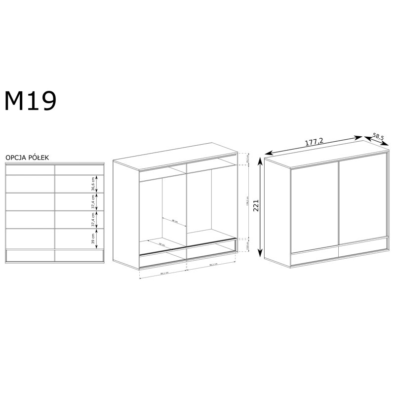 Tamye 2 Door Laminate Wardrobe