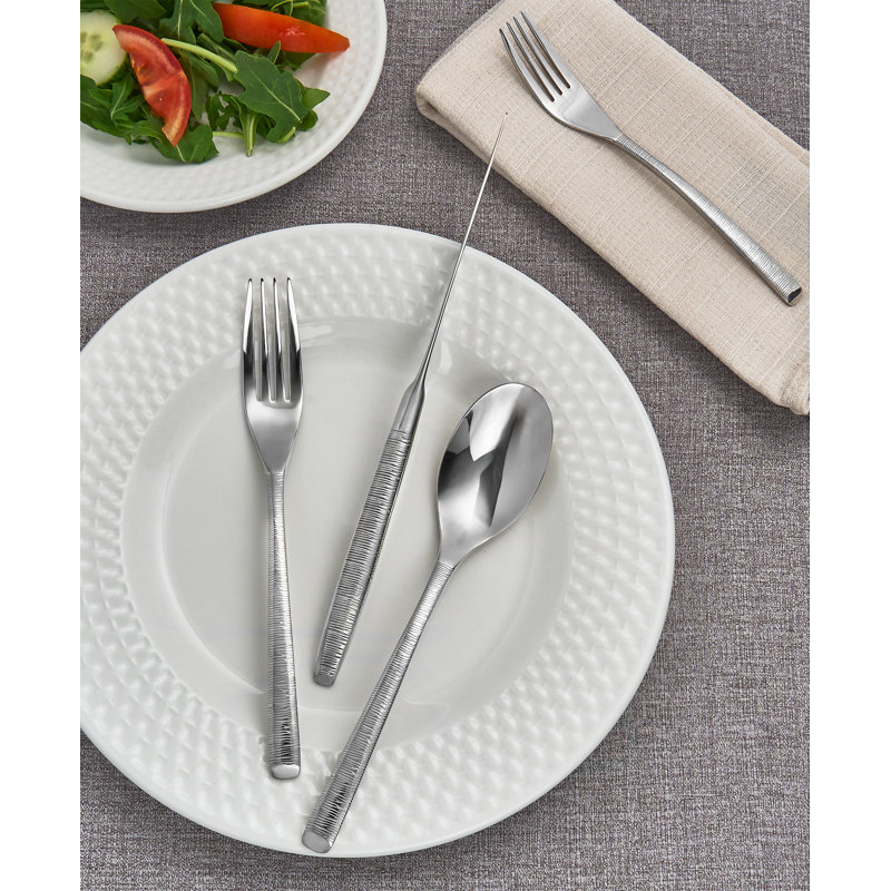 Birchwood 18/10 Stainless Steel 45 Piece Set, Service For 8 With Hostess Set, Gold