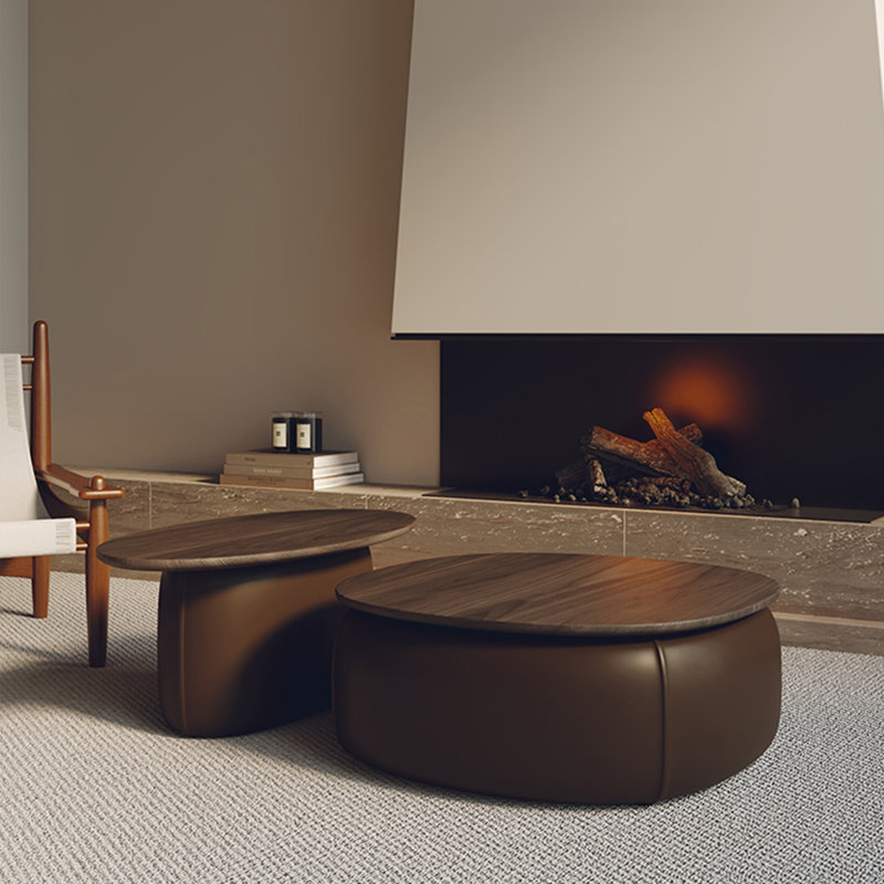 Table basse en bois de luxe moderne, Brun