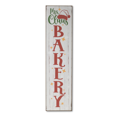 Enseigne de porche en bois avec chevalet et paillettes H 47,2 po Cheerful