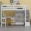 Lit mezzanine avec bureau en L et tiroirs, armoire et escalier de rangement-1819040704