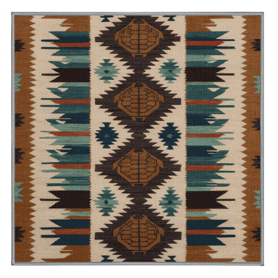Washable Desert Tortoise Southwestern Area Rug