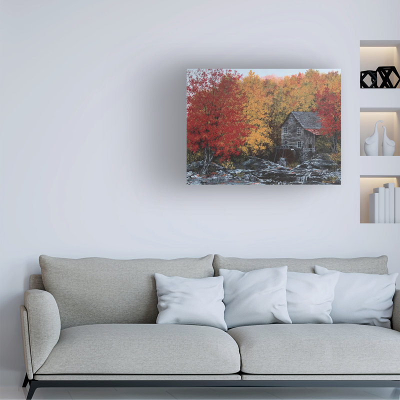Art mural sur toile tendue - David Swanagin «Creekside Mill», art mural pour salon, chambre à coucher ou bureau - 14 x 19