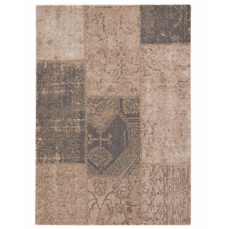 Tapis beige / brun Paske, 7 pi 10 po x 11 pi 2 po