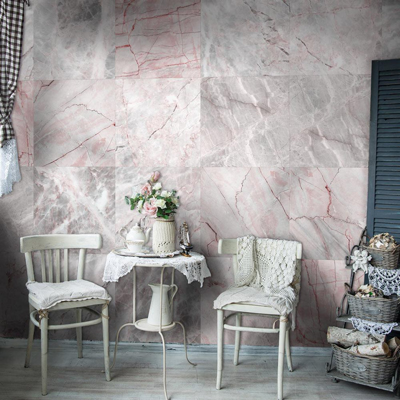 Rouleau de papier peint L 32,8 pi x l 19,7 po Aliisa, Rose